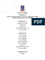 Covid 19 The Pandemic Situation Challenge or Opportunity For Human Resource Management in Context of HRIS