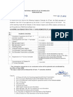 Academic Calendar For B.Tech. 1st (Odd) Semester of AY 2021-22 02112021