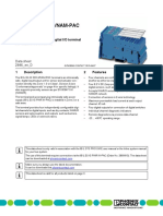 Ib Il Ex-Is Dio 4/Nam-Pac: Intrinsically Safe Inline Digital I/O Terminal For Hazardous Locations