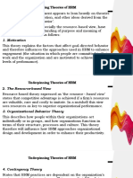 Underpinning Theories and Models of HRM