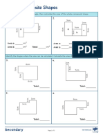 Area of Composite Shapes Activity Sheet