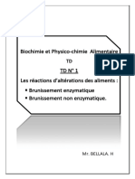 TD N°1 Brunissement Enzymatique Et Non Enzymatique