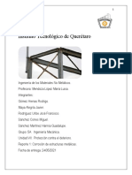 Reporte Corrosión de Estructuras Metálicas