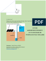 Dimensionnement D'un Système de Pompage Solaire