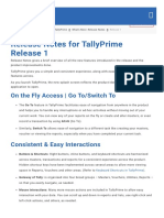 Release Notes Tally Prime 1