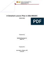 A Detailed Lesson Plan in Eed-Music: (Intervals)