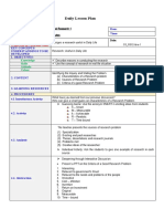 Daily Lesson Plan: Learning Area: Grade Level: Duration