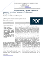 Challenges of Teaching English As A Second Language in India and The Role of Literature: Problems and Perspectives