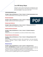 Fusion HCM - Core HR Setup Steps