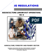 Training Regulations: Aquaculture (Grow-Out Operation) NC Ii