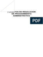 Formato Resolución Procedimiento Administrativo