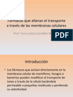 Unidad 2 Farmacos Que Alteran El Transporte de Membrana