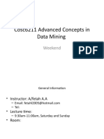 Cosc6211 Advanced Concepts in Data Mining: Weekend