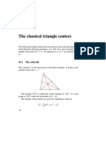 The Classical Triangle Centers