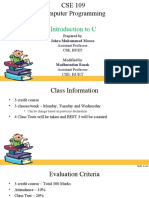 Introduction To C: Johra Muhammad Moosa