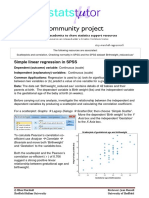 Community Project: Simple Linear Regression in SPSS