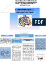 Comportamiento Organizacional. Mapa Conceptual. Yoselin Arrieta. C.I. 16.131.529