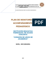 Plan de Monitoreo Acompañamiento 2021-Secundaria