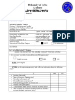 Informed Consent Evaluation Form: University of Cebu Academe