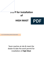 S O P For Installation of High Mast