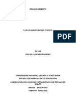 Ibarra Luis - Reconocimiento - Licenciatura en Lenguas Extranjeras