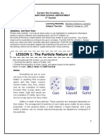 LESSON 1: The Particle Nature of Matter