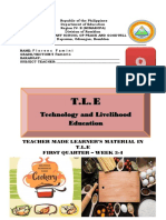 Teacher Made Learner'S Material in T.L.E First Quarter - Week 3-4