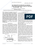 Optimization of Abrasive Water Jet Machining Process Parameters Using Responce Surface Method On Inconel - 188