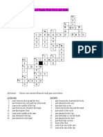 Crossword Puzzle, Body Parts and Joints: Across Down