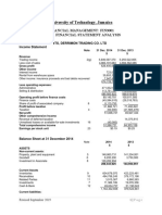 FM Unit 2 Tutorial - Finanacial Statement Analysis Revised 2019