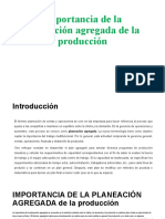 Importancia de La Planeación Agregada de La Producción