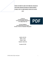 The Effectiveness of 50 Discount Pricing Strategy of Bread and Pastry Shops in Bonifacio High Street, Bonifacio Global City To The People Living in Taguig City