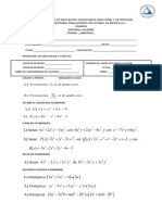 Examen de Algebra