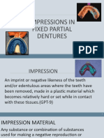 Impressions in Fixed Partial Dentures