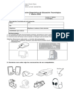 Evaluacion de Diagnostico Tecnologia 1° Bas.