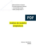 Analisis Modelos Terapeuticos