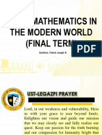 Ge 4 - Mathematics in The Modern World (Final Term) : Secillano, Patrick Joseph N