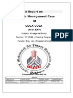 Coca Cola A Report On Strategic Management