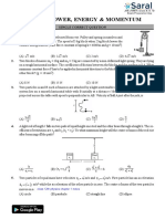 WORK, POWER, ENERGY & MOMENTUM Important Questions