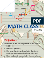 Quarter1: Week 7: Math Class