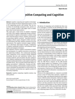 Potential of Cognitive Computing and Cogniti