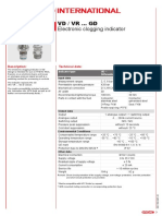 Electronic Clogging Indicator: VD / VR GD