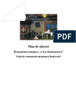 Plan de Afaceri - Restaurant