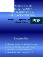 Evaluacion de Coadyuvantes Utilizados en La Aplicación de