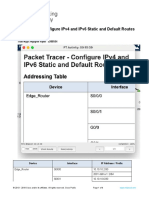 15.6.1 Packet Tracer - Configure IPv4 and IPv6 Static and Default Routes