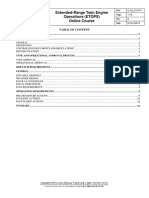 Extended-Range Twin Engine Operations (ETOPS) Online Course: Table of Content