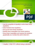 Unit 1-Linear Equations, Inequalities and Systems LESSON-4-11
