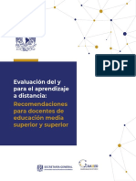 CUAIEED (2021) Evaluación Del Y para El Aprendizaje A Distancia, Recomendaciones para Docentes de Educación Media Superior Y Superior