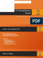 Letter of Acceptance (Loa) : By: Dina A. Alfarista, Rn. Msc. Clinp