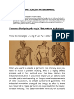 IMPORTANT TOPICS OF PATTERN MAKING-unit-4